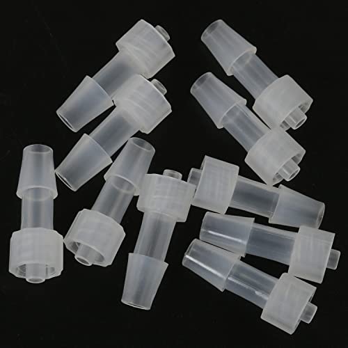 MEETOOT 10pcs Male Luer Lock 1/4" PP Hose Barb Adapter for Laboratory Biochemical/Analytical Instruments, Food Machinery and Aquarium Equipment - size: 1/4Inch