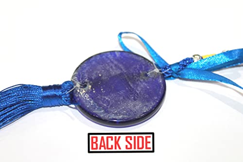 IS4A Talisman - Single Glass Evil Eye Protection - Good Luck Charm, Home, Office, Car Decoration, Blessing Ornament, Reflects Negative Energy (11 Inch) - size: 11 Inch