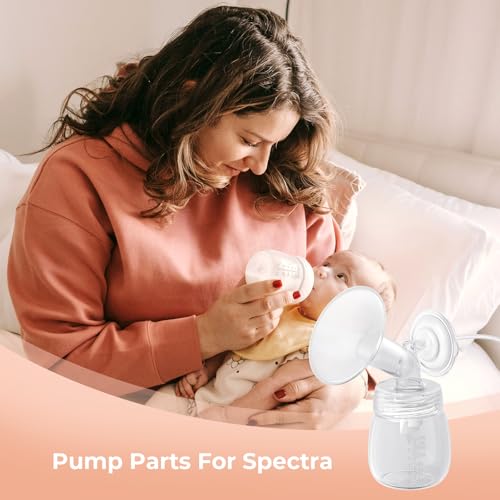 Hranio Breast Pump Parts Compatible with Spectra Replacement Pump Parts 21mm Flange, Spectra Pump Parts S1 S2 Replacements Full Set 2 Set (Full SET-21MM) - size: FULL SET-21MM