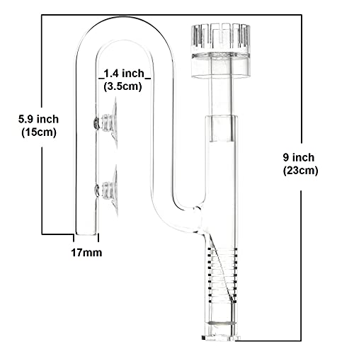 Mini Lily Pipe Inflow with Surface Skimmer for Nano Aquarium (17mm for 16/22mm (5/8'' i.d.) tubing) - size: 17mm for 16/22mm (5/8'' i.d.) tubing