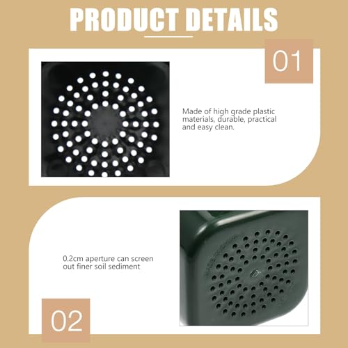 VICASKY Fish Tank Cleaning Tool Plastic Sand Scooper with Water-Permeable Design Aquarium Sediment Shovel for Substrate Maintenance and Gravel Removal in Home Aquariums