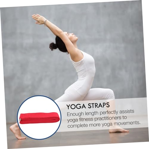 Yoga Stretching Belt Workout Fitness Gymnastic Rack Exerciser Straps Grip Mats Stretching Strap Door - color: Red