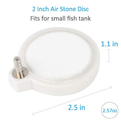 Pawfly 2 Inch Air Stone Disc Aerator Bubble Diffuser for Small Air Pump Aquarium Fish Tank Bowl - size: 2 inch