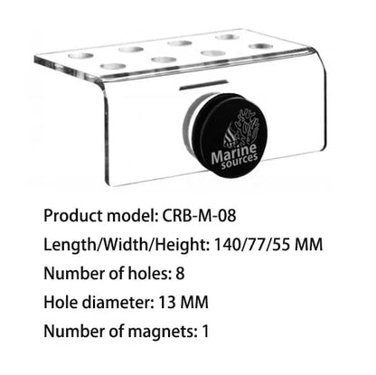 Marine Sources Fish Tank Aquarium Supplies Acrylic Magnetic Coral Frag Rack - for 15mm Glass Thickness (CRB-M-8) - size: CRB-M-8