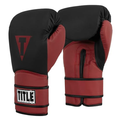 TITLE Boxing Conquest Training Boxing Gloves - color: Black/Red, size: 18 oz