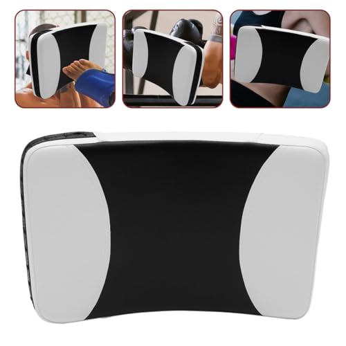 GARVALON Taekwondo Kick Pad and Kicking Shield Compact Black and White Curved Handheld Boxing Training Target for Martial Arts Coaching and Kickboxing Practice