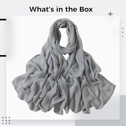 Viscose Cotton Hijab, Modal Linen Shawl, Solid Color Headscarf, 33.5 x 72.8 in / 85 x 185 cm, Thin Breathable Women's Scarf Wrap