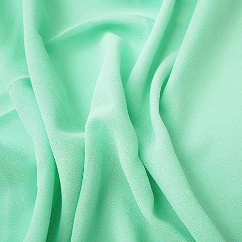 YOUR SMILE for Women Lightweight Breathable Solid Color Soft Chiffon Long Fashion Scarves Sun-proof Shawls Wrap - color: Pale Green