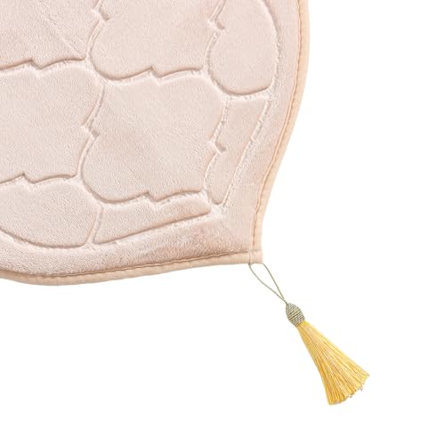 JE JOUE Prayer Rug Muslim Mat Islamic - Thickening Sponge Muslim Rug for Men Women Eid Travel Ramadan, Soft Luxury Great for Knees and Forehead （Camel） - color: Camel