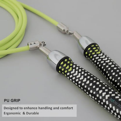 HEREROPE 1/4LB Weighted Jump Rope for Speed, Cardio, Boxing & Workout, Skipping Rope with Ball-bearing, Comfortable & Ergonomic Grip, Tangle Free Cable, Jump Ropes for Men Women Fitness - size: L - 9'0"(User Height 5'7.5" - 6'0")