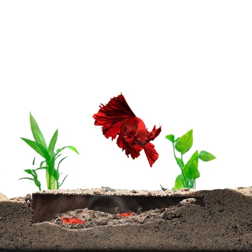 Shrimp Breeding Protector, Shrimp Hide Tunnel, Brown | Aquarium tunnel creates a sheltered breeding cave for dwarf, cherry and baby shrimp while helping protect young shrimp. - color: Brown