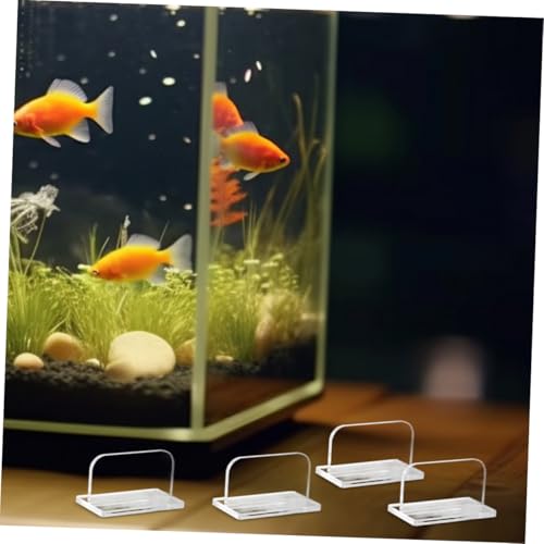 6pcs Aquarium Lid Handle Clear Acrylic Grip for Fish Tank Covers Replacement Parts for Aquariums Stable and Easy Installation and Reusable Fish Tank Supplies