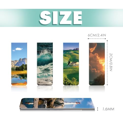 30 Pieces Bookmark, Magnetic Bookmarks for Women, Men, Book Lovers, Bookmarks Bulk for Students Teachers Reading, Natural Landscape Bookmark - size: 30 Pieces, style: Natural Landscape