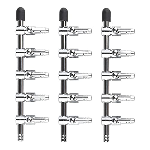 Aquarium Fish Tank Air Flow Control Lever Pump 5 Way Inline Manifold Air Flow Pump Tubing Splitter Lever Control Valve 3-Pack