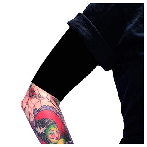 Tat2X Ink Armor Premium Half Arm Tattoo Cover Up Sleeve - No Slip Gripper - U.S. Made - color: Black, size: X-Small/Small (Pack of 1)