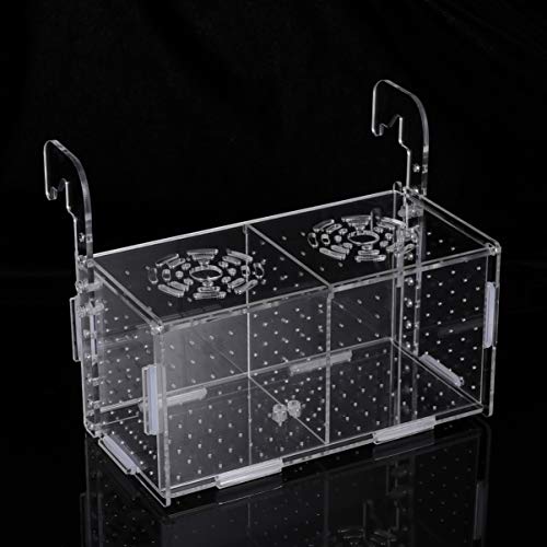 POPETPOP Fish Breeding Box - Box for Fish Tank Acrylic Acclimation Hatchery Incubator Aquarium for Small Shrimp - size: Size 6