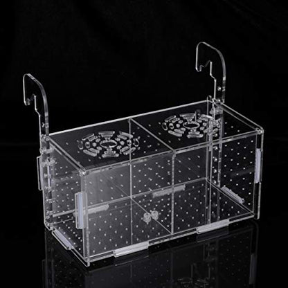 POPETPOP Fish Breeding Box - Box for Fish Tank Acrylic Acclimation Hatchery Incubator Aquarium for Small Shrimp - size: Size 6