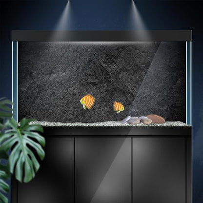 Aquarium Background Stickers - Black Stone Texture- Fish Tank Reptile Terrarium Decor Poster (75 x 50 cm / (29.5 x 19.6 inches)) - size: 75 x 50 cm / (29.5 x 19.6 inches)