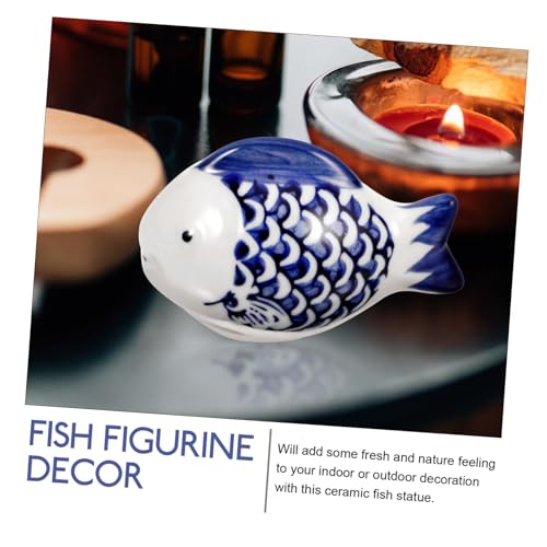 GARVALON 2pcs Aquarium Floating Animal Craft Adorable Ceramic Fish Statue for Fish Tank Decoration Lightweight Easy to Maintain Stunning for Home Office Decor
