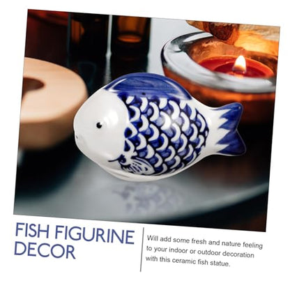 GARVALON 2pcs Aquarium Floating Animal Craft Adorable Ceramic Fish Statue for Fish Tank Decoration Lightweight Easy to Maintain Stunning for Home Office Decor