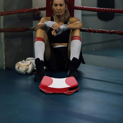 ibasenice Curved Kickboxing Leg Pad and Boxing Training Shield, 38x26x5 Cm Thickened Martial Arts Focus Target for Taekwondo, Muay Thai, MMA Sparring and Striking Practice
