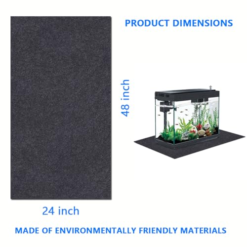 Aquarium Leveling Mat，Under Fish Tank Mat——Soft Absorbent Material，Anti-Slip and Waterproof Backing，Cushion the Friction Between the Fish Tank and the Table，Washable (24 x 48 Inch) - size: 24 x 48 Inch