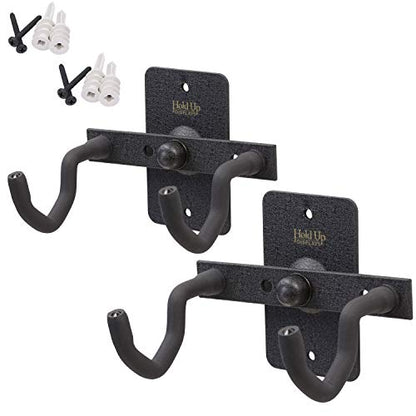 Hold Up Displays Handgun Hanger and Gun Storage for Holding Colt Smith and Wesson SIG Ruger Pistols - Heavy Duty Steel - Made in USA - color: Black 2 Pack