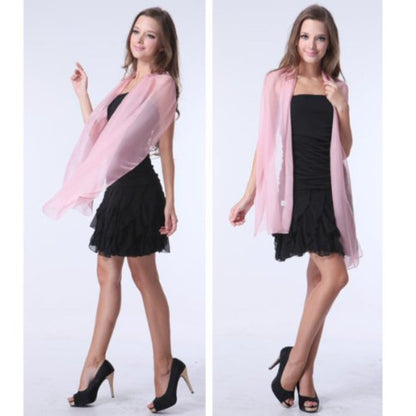 Tapp Collections™ Fashionable Soft Chiffon Scarf - color: Solid / Magenta