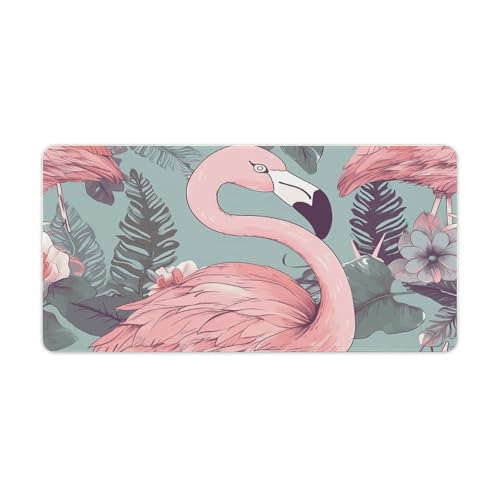 Large Size Gaming Mouse Pad Flamingo2 Desk Mat Non-Slip Base Waterproof Desktop Writing Pad for Office Home - color: Flamingo2, size: 30x60cm