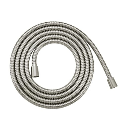 BRIGHT SHOWERS Extra Long Shower Hose 118 Inches – Stainless Steel Handheld Shower Hose with Brass Connectors, Anti-Kink, Leak-Proof, Easy to Install, Fits Most Shower Heads, Brushed Nickel - color: Brushed Nickel, size: 118 Inch