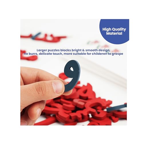 Arabic Alphabet Matching Cards Advanced Level, 84x Double-Sided Illustrated Word Cards with 64x Wooden Arabic Letters (All Forms) - Learn 164 Words, Arabic Alphabet