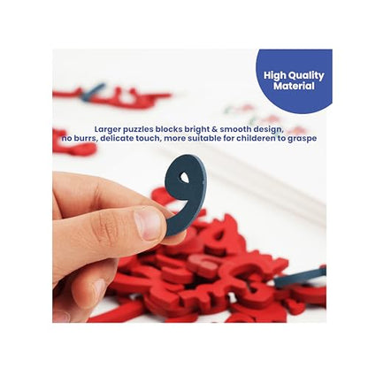 Arabic Alphabet Matching Cards Advanced Level, 84x Double-Sided Illustrated Word Cards with 64x Wooden Arabic Letters (All Forms) - Learn 164 Words, Arabic Alphabet