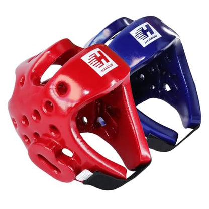 Taekwondo Sparring Head Guard, Competition Protection Headgear for Taekwondo, Karate and Martial Arts - color: blue and red, size: Medium