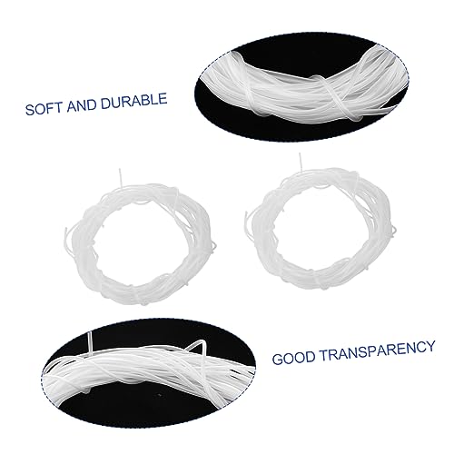 POPETPOP 30m Airline Tubing for Aquariums Flexible Silicone Hose for Air Pump Fish Tank Oxygen Supply and Reusable Suitable for Hydroponics and Terrariums