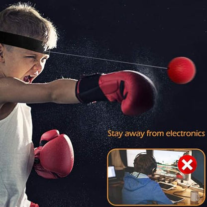 Boxing Training Reflex Ball | Punching Speed Reaction,Boxing Training Reflex Ball and Headband | for Bedroom Travel Dorm Gym Men Women Beginners Teens Professionals - color: four goals 1