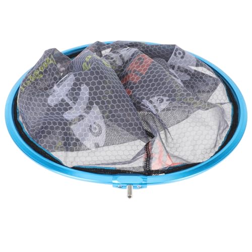 VILLCASE Replacement Fishing Net Head, Wear-Resist Fish Catching Net, 35cm Diameter Deep Round Mesh, Portable Fishing Supplies for Landing and Catching Fish Random Color