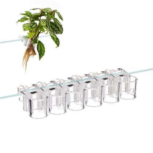 Aquarium Plant Holder, 6Pcs Hanging Aquaponic Plants Holder Plant Clips for Fish Tank - color: M
