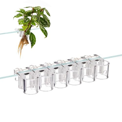 Aquarium Plant Holder, 6Pcs Hanging Aquaponic Plants Holder Plant Clips for Fish Tank - color: M