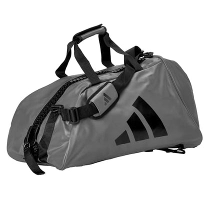 adidas Combat Sports 2-in-1 Training Sports Equipment Duffel Bag - Grey Black - Medium - color: Grey Black