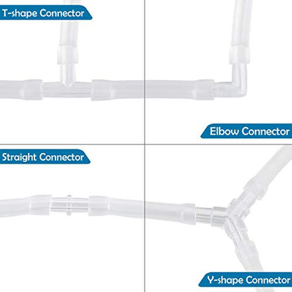 Pawfly Aquarium Airline Tubing Connectors Plastic Inline Valve, Fish Tank Air Pump Connector, 40-Piece - color: 4 Kinds(40 Pack)