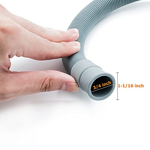 AGOOBO Washing Machine Drain Hose,10 FT Universal Washer Drain Hose Extension Kit with U-Bend Hose Holder and 2 Hose Clamps, Fits for 3/4 to 1-1/2 inch Drain Outlets