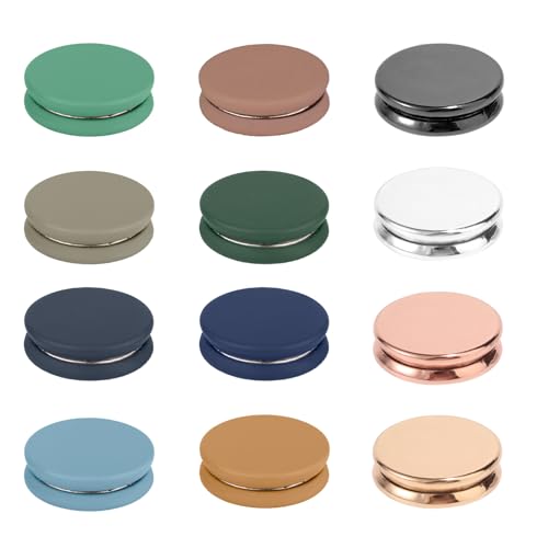 12pcs Strong Hijab Magnetic Pins, Multi-Purpose No-Snag Scarf Clasps Pinless Buttons Brooch for Women Secure Invisible Hold for Scarves Dress Shirts (Color B) - color: Color B