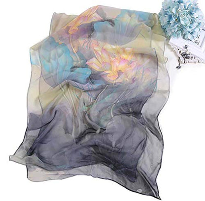 Acotavie Scarfs for Women Lightweight Fashion Scarves Print Floral Pattern Scarf Shawl Wraps - color: D01