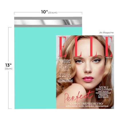 Fuxury Poly Mailers 10x13 100 Pcs Teal Shipping Envelopes, Self-Sealing Envelopes, Boutique Custom Bags, Enhanced Durability Multipurpose Envelope, Keep Items Safe & Protected | Strong Adhesive Packaging Mailers Poly Bag,Waterproof Self Seal Mailing Envel
