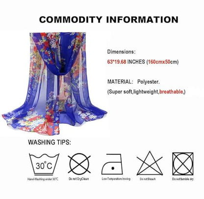 Acotavie Scarfs for Women Lightweight Fashion Scarves Print Floral Pattern Scarf Shawl Wraps - color: A08
