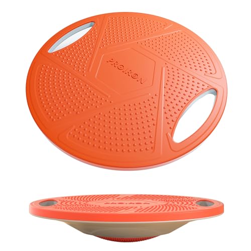 PROIRON Upgraded Wobble Balance Board, 16.34”TPE Non-Slip Stability Board, Portable Exercise Balance Trainer with Handle for Home Gym, Standing Desk, Core Training & Physical Therapy for Adults Kids