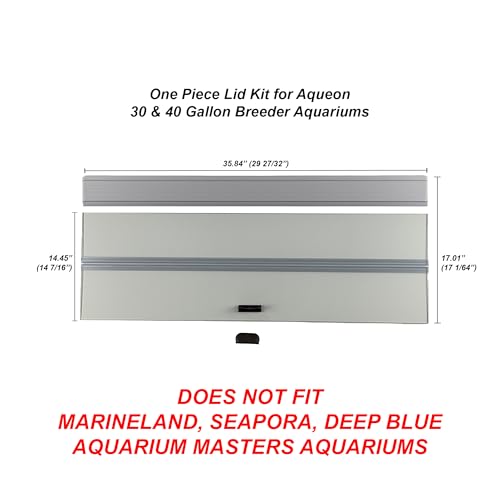 H2Pro Glass Canopy Aquarium Lid for Fresh & Saltwater Fish Tanks (A36GT for Aqueon 30 & 40 Breeder Aquariums) - color: A36GT for Aqueon 30 & 40 Breeder Aquariums