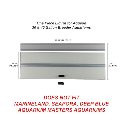 H2Pro Glass Canopy Aquarium Lid for Fresh & Saltwater Fish Tanks (A36GT for Aqueon 30 & 40 Breeder Aquariums) - color: A36GT for Aqueon 30 & 40 Breeder Aquariums