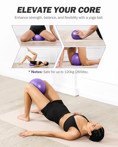 Upgraded Pilates Bar Kit with Resistance Bands Natural Latex for Women & Men, Heavy-Duty Stainless Steel Multifunctional Yoga Pilates Stick for Home Gym Exercise Fitness Equipment Full-Body Workouts - color: Purple