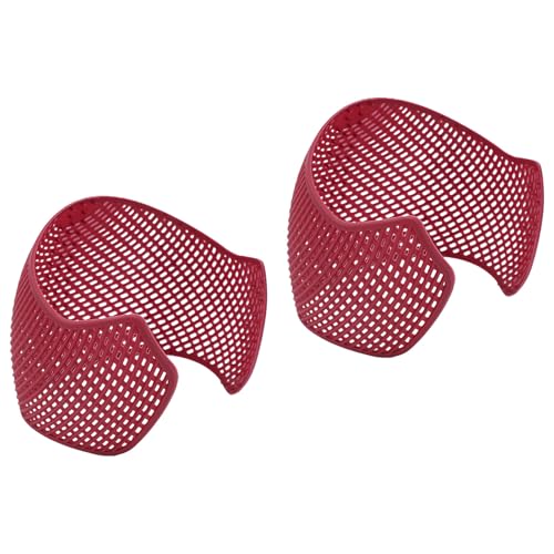Bewinner Lightweight Hijab Under Scarf Base Layer | 2 Pack Non Slip Hair Grip Band Elastic Headband for Sports Black (Deep Red) - color: Deep Red